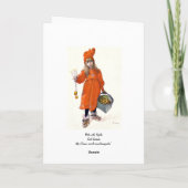 キャンドルとリンゴの付いたブリタ シーズンカード (裏面)