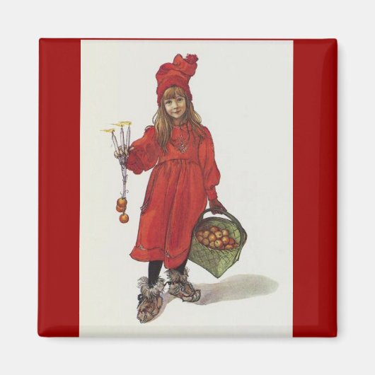 キャンドルとリンゴの入ったブリタ(イドゥナ) マグネット (正面)