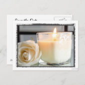 キャンドルとローズのポストカード 案内ポストカード (正面/裏面)