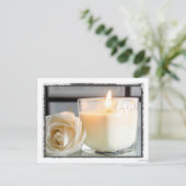 キャンドルとローズのポストカード 案内ポストカード (スタンド正面)