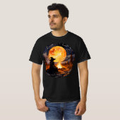 キャンドルと火のある魔女 – Wicca Halloween 1 Tシャツ (正面フル)