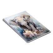 キャンドルと花象を持つ野生動物 ノートブック (右側)