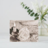 キャンドルと薔薇 ポストカード (スタンド正面)