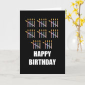 キャンドルと40歳の誕生日 カード (黄色い花)