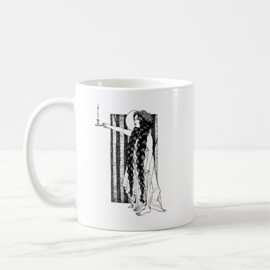 キャンドルに火をつける コーヒーマグカップ (左)