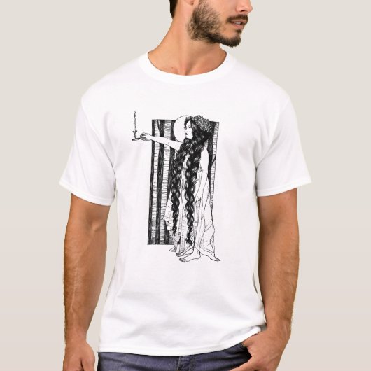 キャンドルに火をつける Tシャツ (正面)