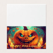 キャンドルの中で怖い顔とカボチャ，ハロウィーン (外部フラット)