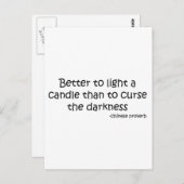 キャンドルの引用文 ポストカード (正面/裏面)