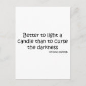 キャンドルの引用文 ポストカード (正面)