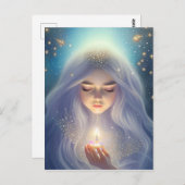 キャンドルをともす月見草 ポストカード (正面/裏面)