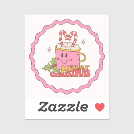 キャンドルをカップメリークリスマス シール (シート)