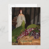 キャンドルアンドグレープオルビエトイタリア記念の旅行 ポストカード (正面/裏面)