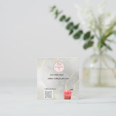 キャンドルエレガント名刺 | ソウルキャンドルスタジオ スクエア名刺 (スタンド正面)