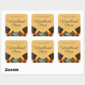 キャンドルオレンジヴィンテージバタフライ製品包装 スクエアシール (シート)