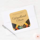 キャンドルオレンジヴィンテージバタフライ製品包装 スクエアシール (封筒)