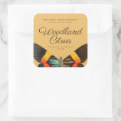 キャンドルオレンジヴィンテージバタフライ製品包装 スクエアシール (バッグ)