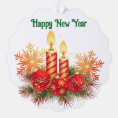 キャンドルオーナメント紙オーナメントカード オーナメントカード (裏面)