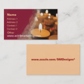 キャンドルカスタマイズ可能テンプレート 名刺 (正面/裏面)