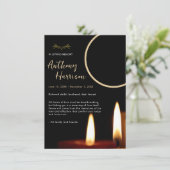 キャンドルカスタムフォト葬儀悔やみや弔慰 (スタンド正面)