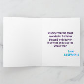 キャンドルカラフルハッピーバースデー カード (内部)