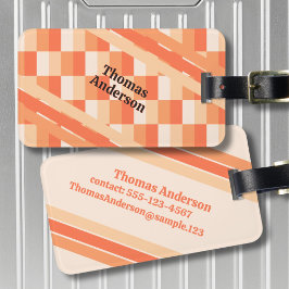 キャンドルカラーストライプのの炎 ラゲッジタグ