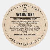 キャンドルカー警告ドボードのラベルデザインシール ラウンドシール (正面)