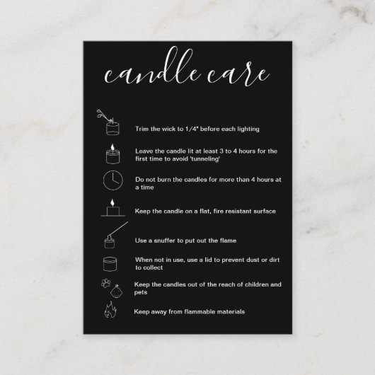 キャンドルカ気にードのサンキューカードロゴのコードを追加 名刺 (正面)