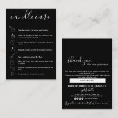 キャンドルカ気にードのサンキューカードロゴのコードを追加 名刺 (正面/裏面)