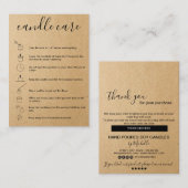 キャンドルカ気にードのサンキューカードロゴのコードを追加 名刺 (正面/裏面)