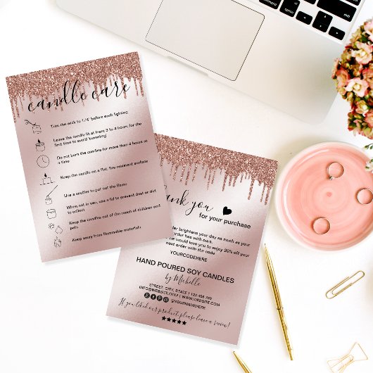 キャンドルカ気にードのサンキューカードロゴのドリップを追加 サンキューカード