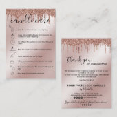 キャンドルカ気にードのサンキューカードロゴのドリップを追加 名刺 (正面/裏面)