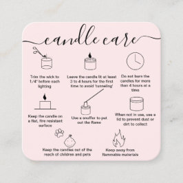 キャンドルカ気にードのサンキューカードロゴの追加 スクエア名刺