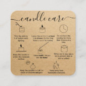 キャンドルカ気にードのサンキューカードロゴの追加 スクエア名刺 (正面)