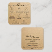 キャンドルカ気にードのサンキューカードロゴの追加 スクエア名刺 (正面/裏面)