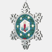 キャンドルキルティング スノーフレークピューターオーナメント (右)