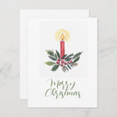 キャンドルクリスマスカード シーズンカード (正面/裏面)