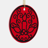 キャンドルクリスマスツリーオーナメント セラミックオーナメント (右)