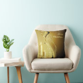 キャンドルクリスマスホリーきらめくオン背景 クッション (椅子)