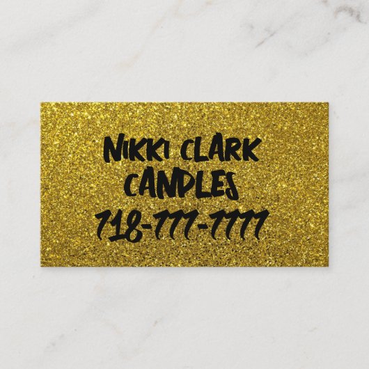 キャンドルグリッターカスタム名刺 名刺 (正面)