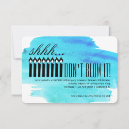 キャンドルサプライズShh...やめ吹ろ！バースデー 招待状