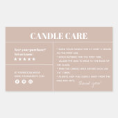 キャンドルサ気にングパッケージのシール 長方形シール (正面)