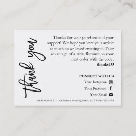 キャンドルシ気にックスクリプトサンキューカード 名刺