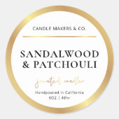 キャンドルジャモダンンラベル金箔効果包装 ラウンドシール (正面)