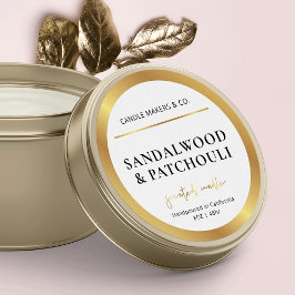 キャンドルジャモダンンラベル金箔効果包装 ラウンドシール