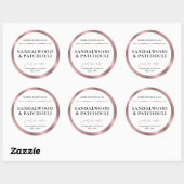 キャンドルジャモダンンラベル青銅バラ金ゴールド包装 ラウンドシール (シート)