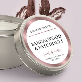 キャンドルジャモダンンラベル青銅バラ金ゴールド包装 ラウンドシール