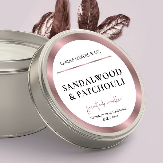 キャンドルジャモダンンラベル青銅バラ金ゴールド包装 ラウンドシール