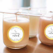 キャンドルジャー金箔効果ラベル包装 ラウンドシール