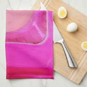 キャンドルスイートピンク愛キャンドルライト キッチンタオル (四つ折り)