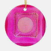 キャンドルスイートピンク愛キャンドルライト セラミックオーナメント (正面)